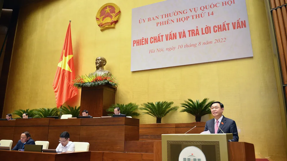Chủ tịch Quốc hội Vương Đình Huệ: “Phiên chất vấn đã diễn ra sát thực tế, thiết thực, tâm huyết, thẳng thắn và trách nhiệm cao”