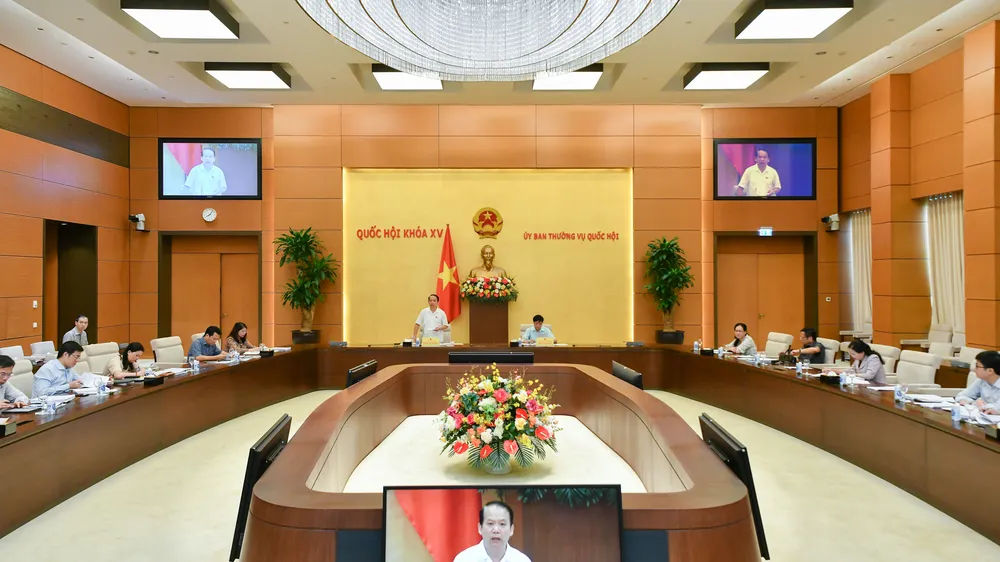 Quang cảnh phiên họp thẩm tra