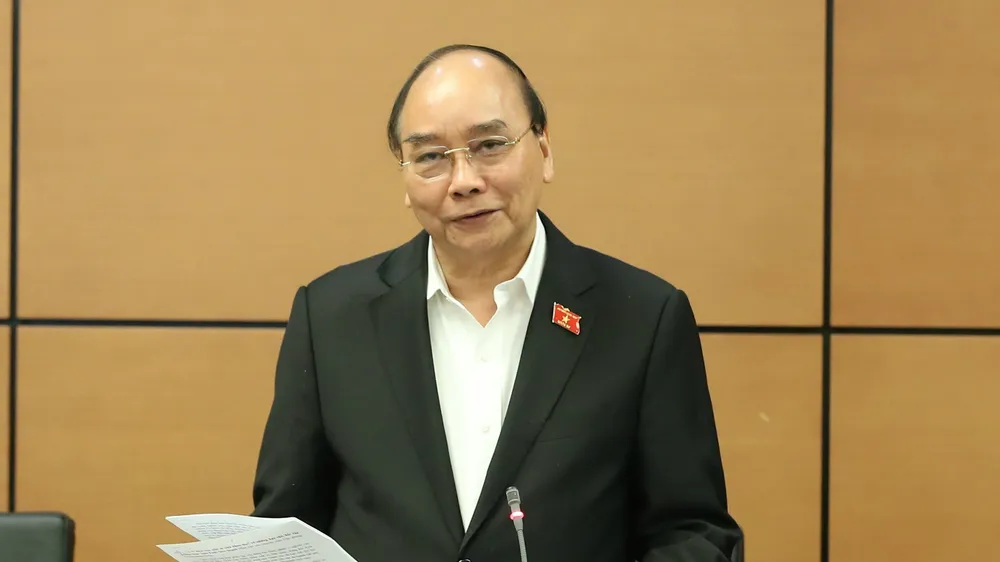 Chủ tịch nước Nguyễn Xuân Phúc phát biểu tại tổ đại biểu TPHCM về dự thảo Quy hoạch tổng thể quốc gia. Ảnh: QUANG PHÚC