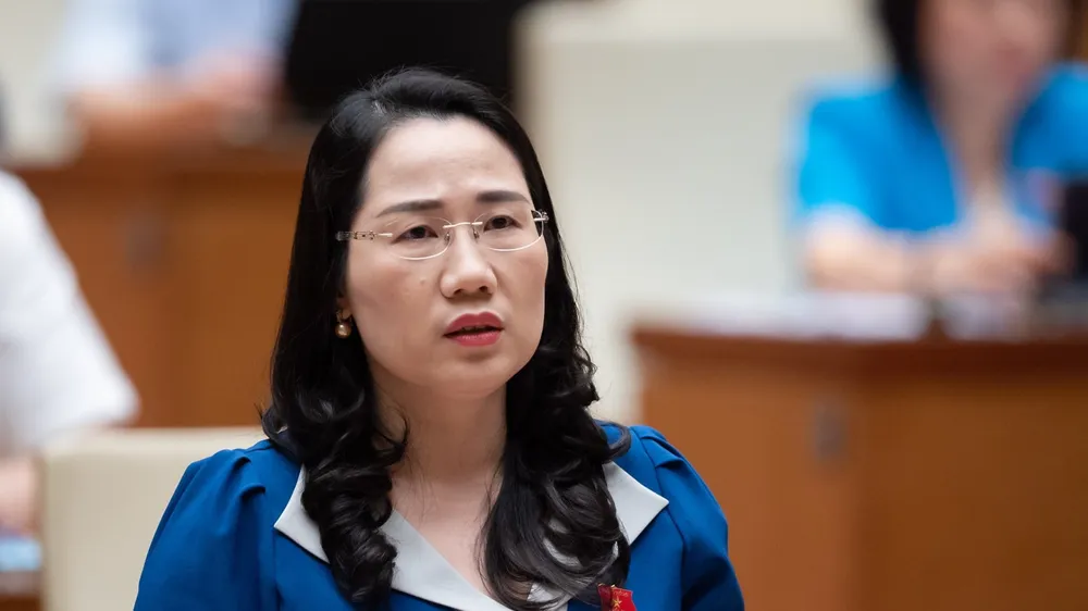 ĐB Nguyễn Thị Thủy (Bắc Kạn), Phó Chủ nhiệm Ủy ban Tư pháp của Quốc hội. Ảnh: VIẾT CHUNG
