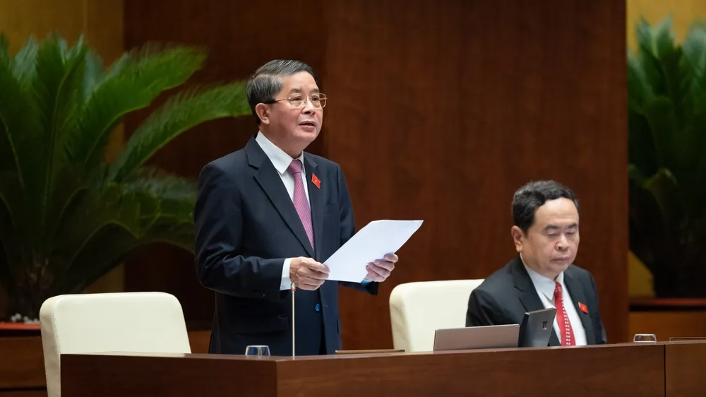 Phó Chủ tịch Quốc hội Nguyễn Đức Hải điều hành phiên thảo luận. Ảnh: QUANG PHÚC 