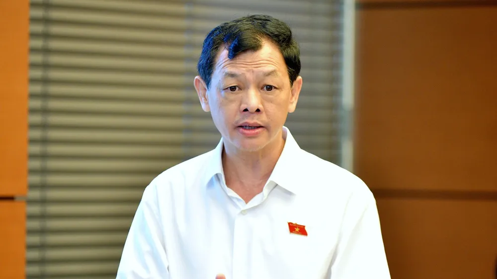 ĐB Nguyễn Tri Thức phát biểu tại tổ ĐBQH TPHCM. Ảnh: QUANG PHÚC 