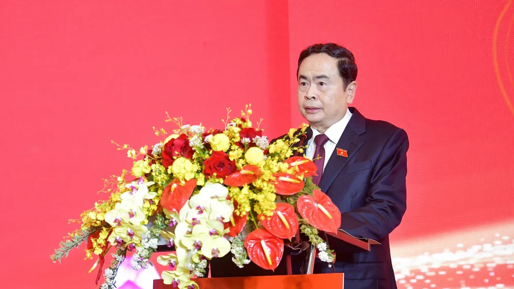 Phó Chủ tịch thường trực Quốc hội Trần Thanh Mẫn phát biểu khai mạc hội nghị. Ảnh: QUANG PHÚC