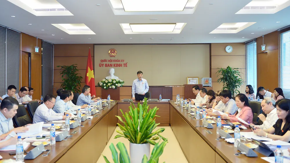 Chủ nhiệm Ủy ban Kinh tế Vũ Hồng Thanh chủ trì phiên thẩm tra 