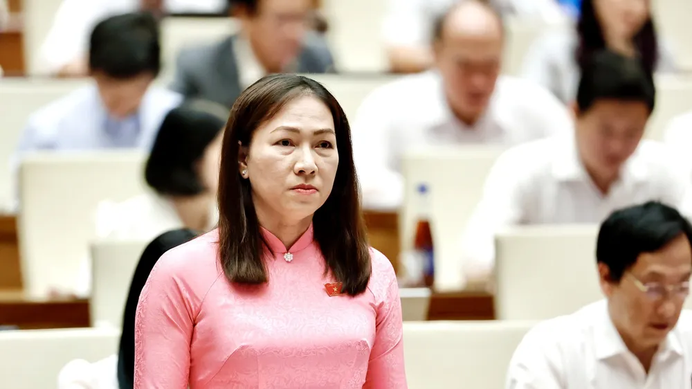 ĐB Nguyễn Thị Yến Nhi (Bến Tre). Ảnh: VIẾT CHUNG 
