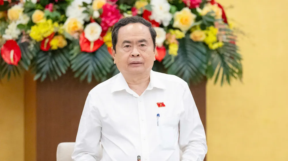 Chủ tịch Quốc hội Trần Thanh Mẫn phát biểu khai mạc phiên họp thứ 39 của UBTVQH sáng 14-11. Ảnh: VIẾT CHUNG