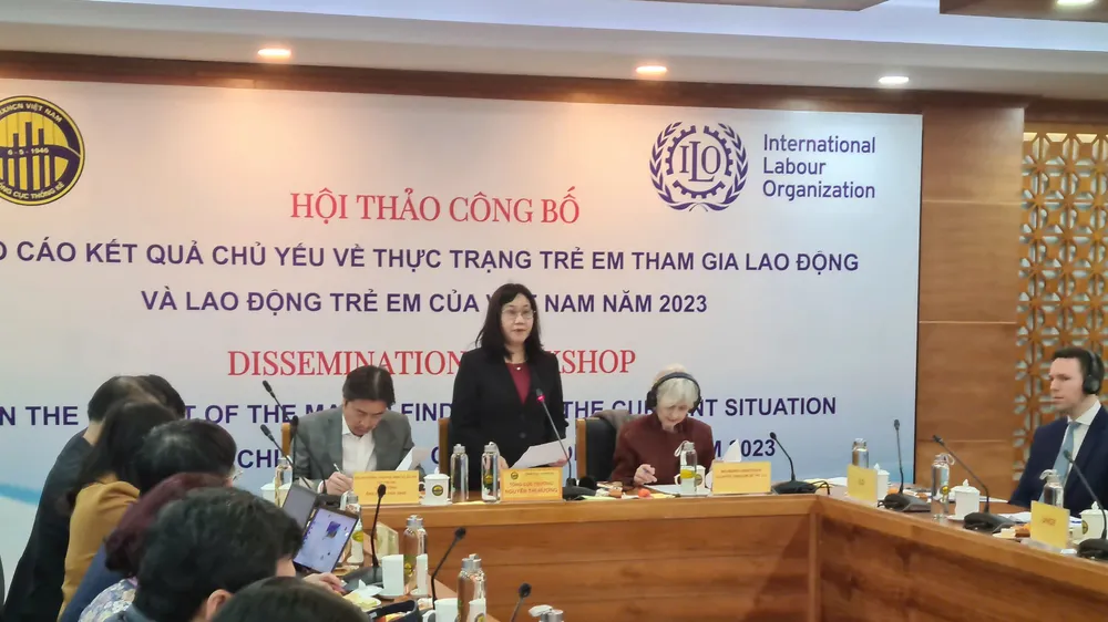 Tổng cục trưởng Tổng cục Thống kê Nguyễn Thị Hương phát biểu tại hội thảo 
