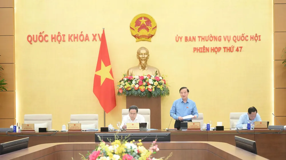Phó Chủ tịch Quốc hội Nguyễn Khắc Định kết luận nội dung thảo luận 