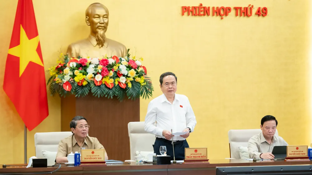 Chủ tịch Quốc hội Trần Thanh Mẫn phát biểu khai mạc phiên họp