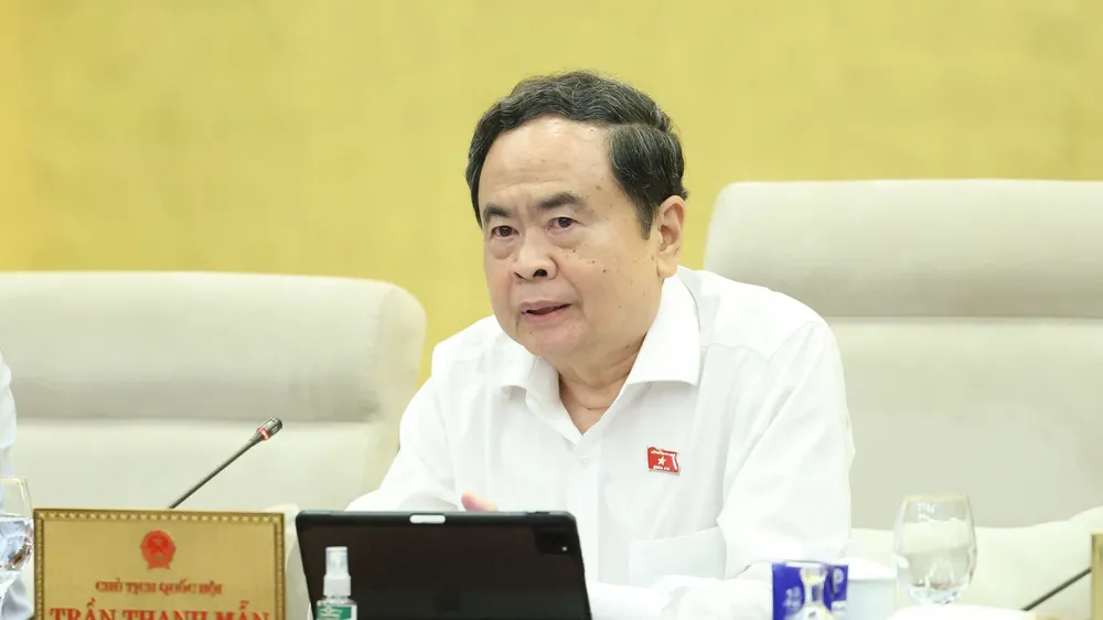 Chủ tịch Quốc hội Trần Thanh Mẫn cho ý kiến về dự án Luật Phát triển đô thị. Ảnh: QUANG PHÚC