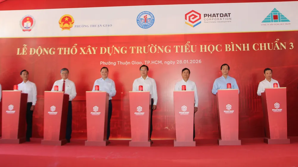 Khởi công xây dựng Trường Tiểu học Bình Chuẩn 3 từ nguồn xã hội hóa