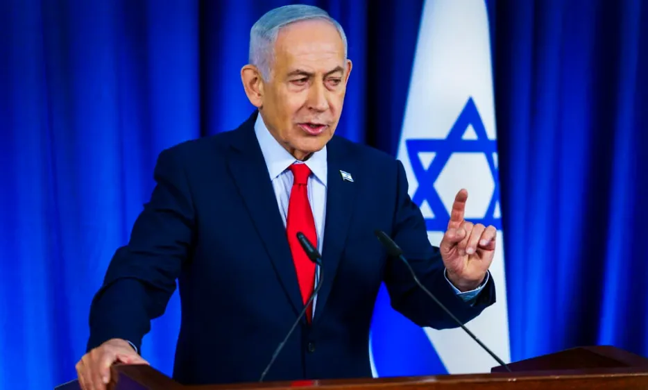 Thủ tướng Israel Benjamin Netanyahu sẽ trao đổi với Tổng thống Mỹ Donald Trump về diễn biến liên quan đến Iran. Ảnh: Shalev Shalom/POOL
