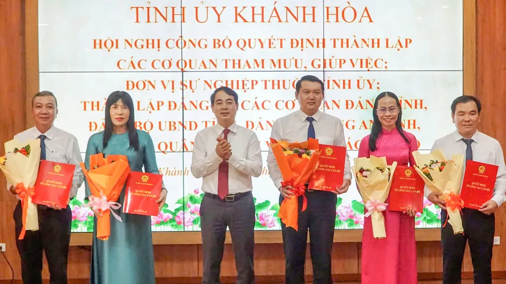 Danh sách lãnh đạo các cơ quan thuộc Tỉnh ủy, UBND tỉnh Khánh Hòa