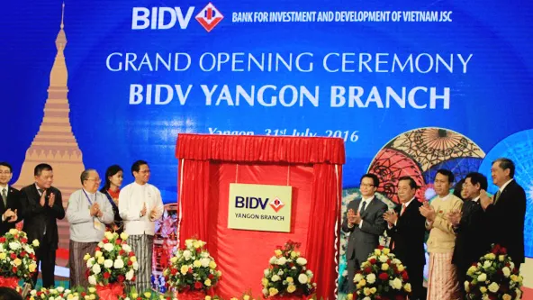 BIDV chấm dứt hoạt động văn phòng đại diện tại Yangon