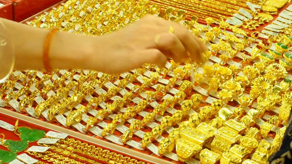 Chiều 29-7, giá vàng trong nước tăng trở lại. Ảnh: NHUNG NGUYỄN