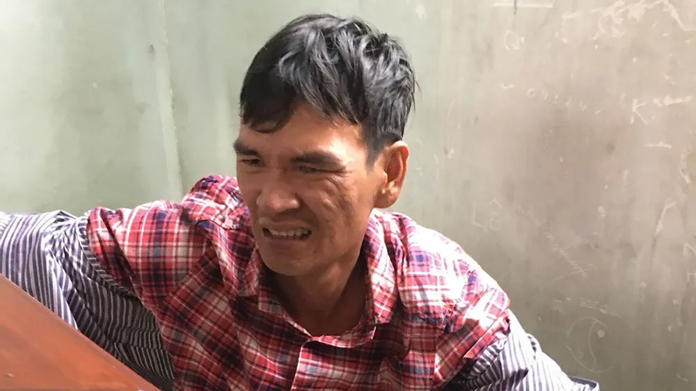 Đối tượng Thảo tại cơ quan Công an. Ảnh : CHÍ THẠCH