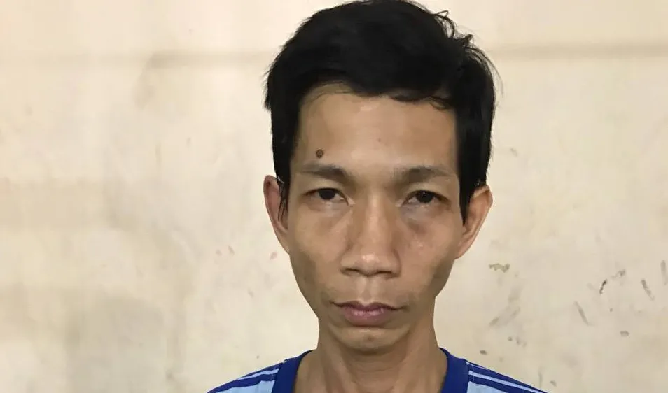 Đối tượng Cảnh tại cơ quan Công an. Ảnh: CHÍ THẠCH