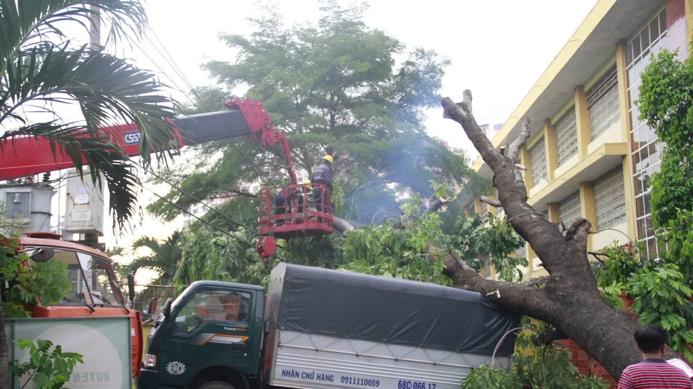 Hiện trường vụ việc. Ảnh: ĐAN NGUYÊN