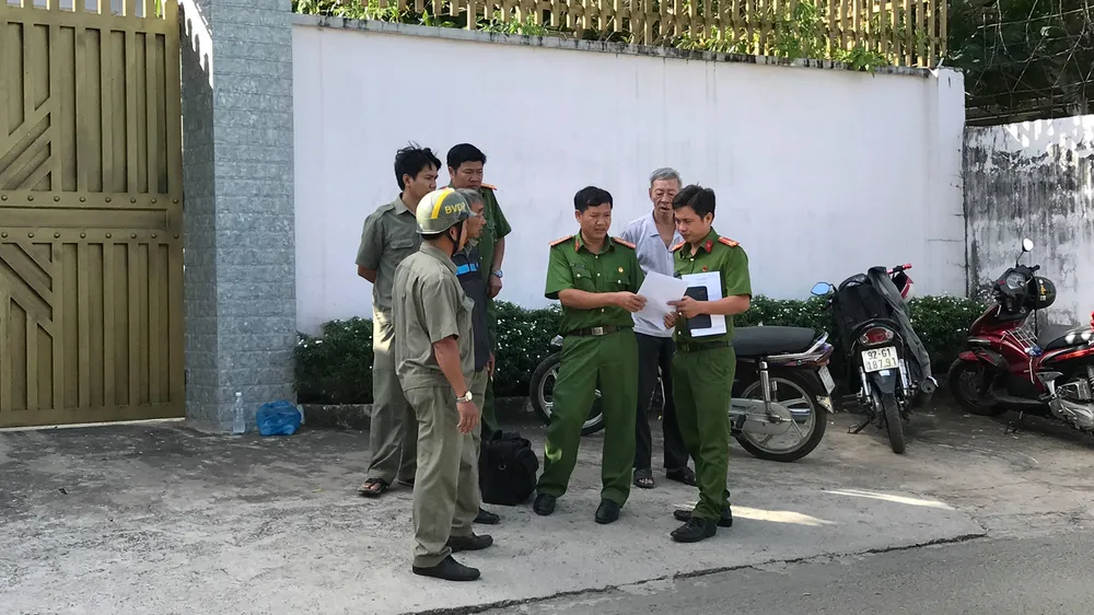 Công an tại hiện trường