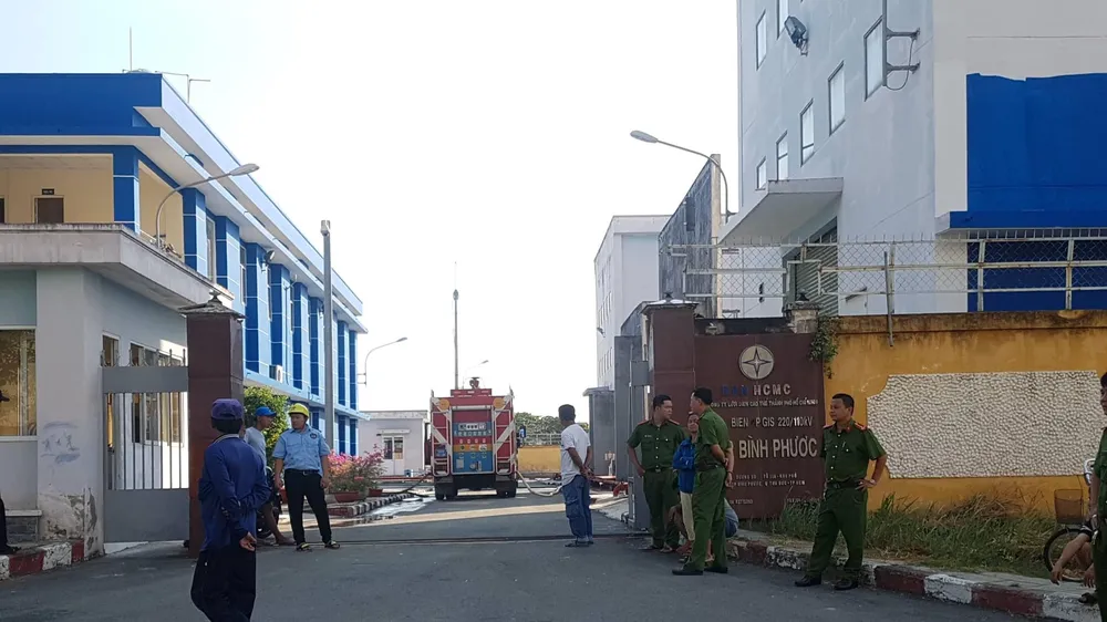 Hiện trường được lực lượng phong tỏa. Ảnh: C.T