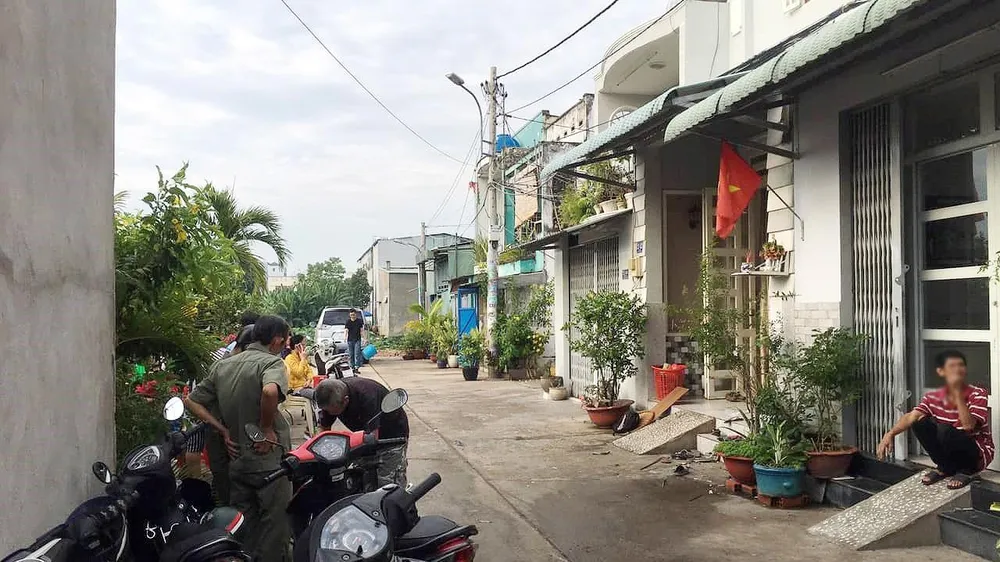 Hiện trường được phong tỏa. Ảnh: C.T