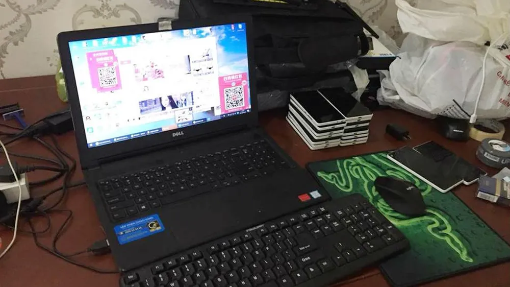 Tang vật 1 vụ án liên quan đến người nước ngoài tổ chức đánh bạc trước đó.