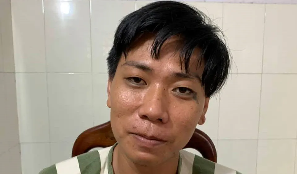 Đối tượng Minh tại cơ quan công an