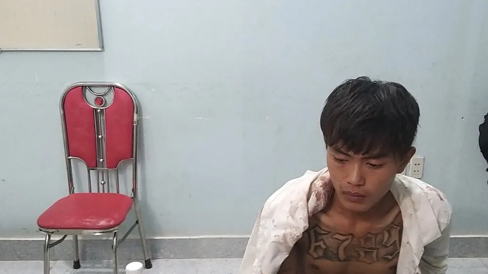 Đối tượng Như tại cơ quan công an