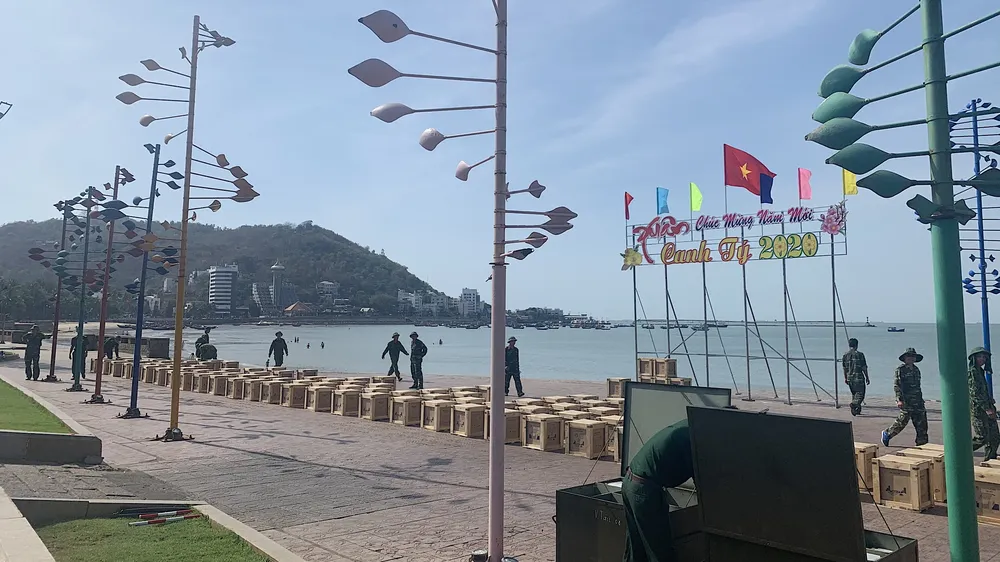 1.200 giàn pháo hoa chờ bắn dịp giao thừa tại Bà Rịa - Vũng Tàu