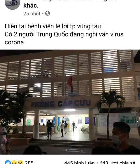 Thông tin không chính xác được Trần Tùng đưa trên mạng xã hội Facebook