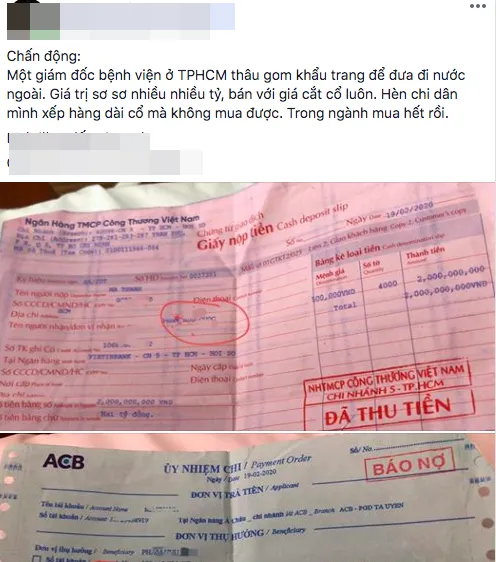 Thông tin về vụ việc lan truyền trên mạng xã hội