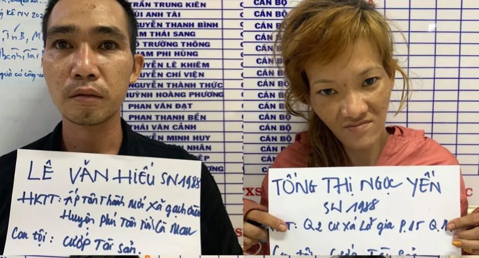 Cặp đôi nghiện ma túy dùng dao cướp xe ôm công nghệ ở TPHCM