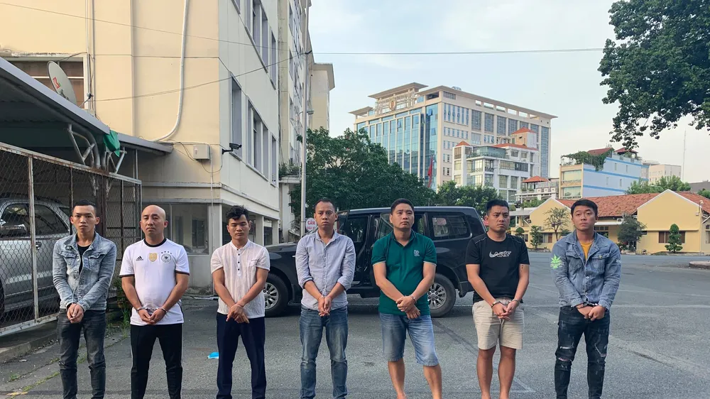 Nhóm đối tượng bị bắt giữ 