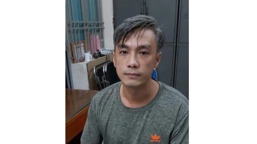 Đối tượng Thắng tại cơ quan công an
