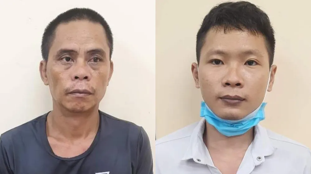Hai đối tượng tại cơ quan công an