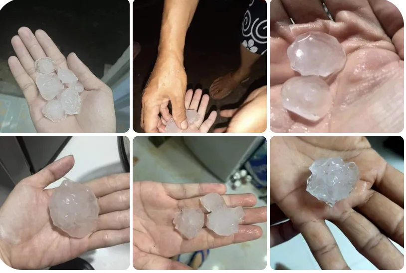 Xuất hiện mưa lớn kèm hạt đá ở TPHCM. Ảnh: C.T