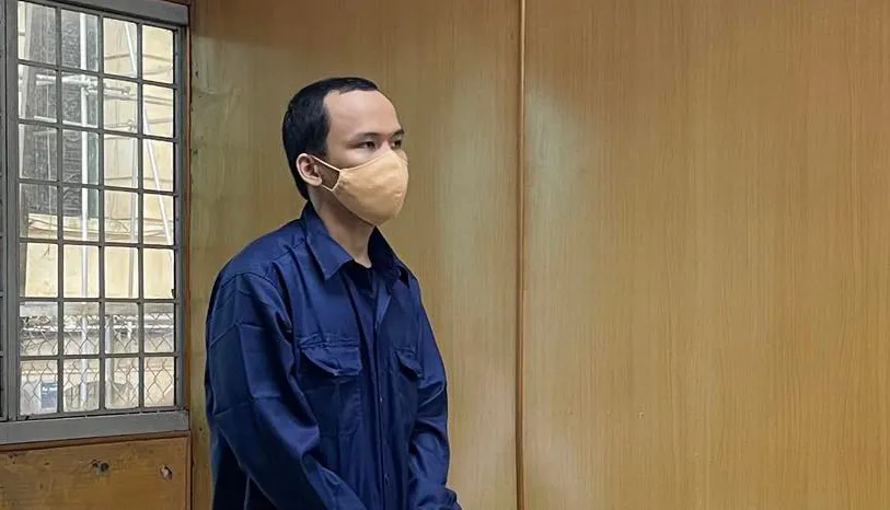 Tử tù Nguyễn Kim An tại toà sáng nay. Ảnh: C.T