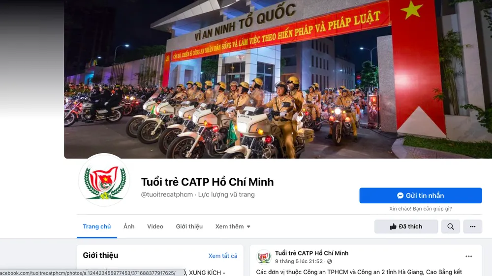 Trang Tuổi trẻ Công an TPHCM của Đoàn Thanh niên Công an TPHCM