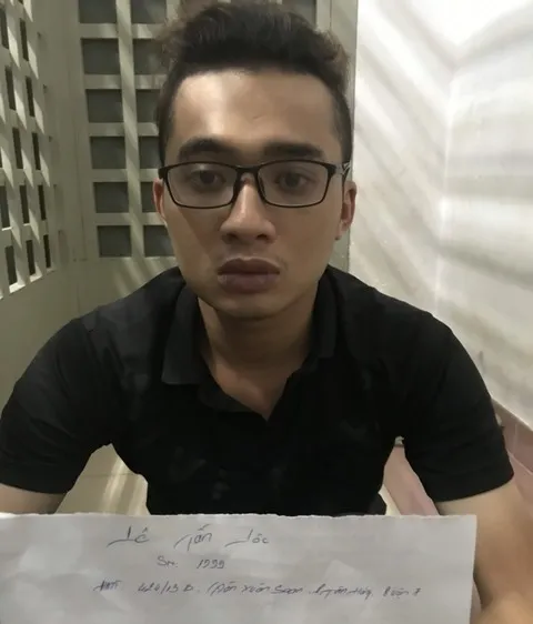 Đối tượng Lộc tại cơ quan công an