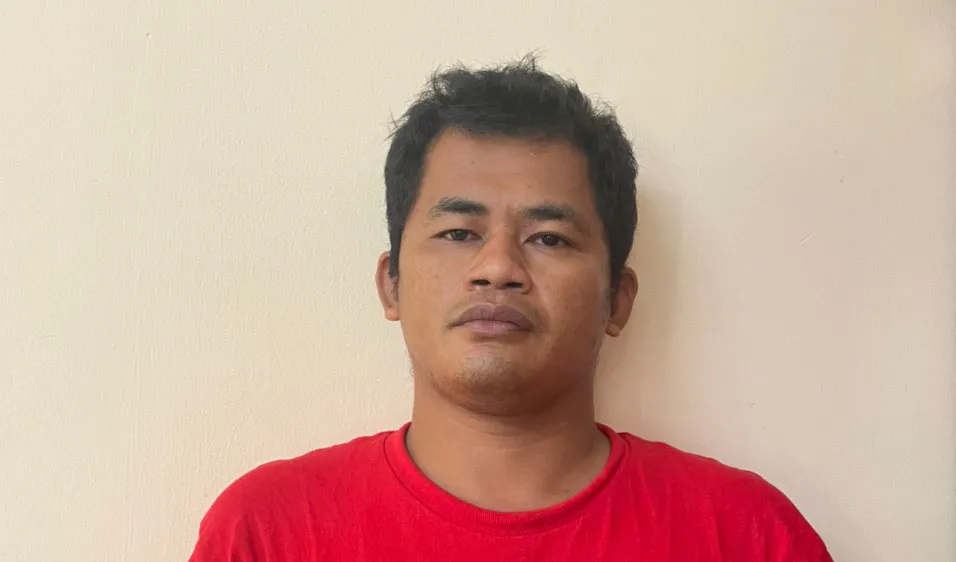 Đối tượng Tươi tại cơ quan công an