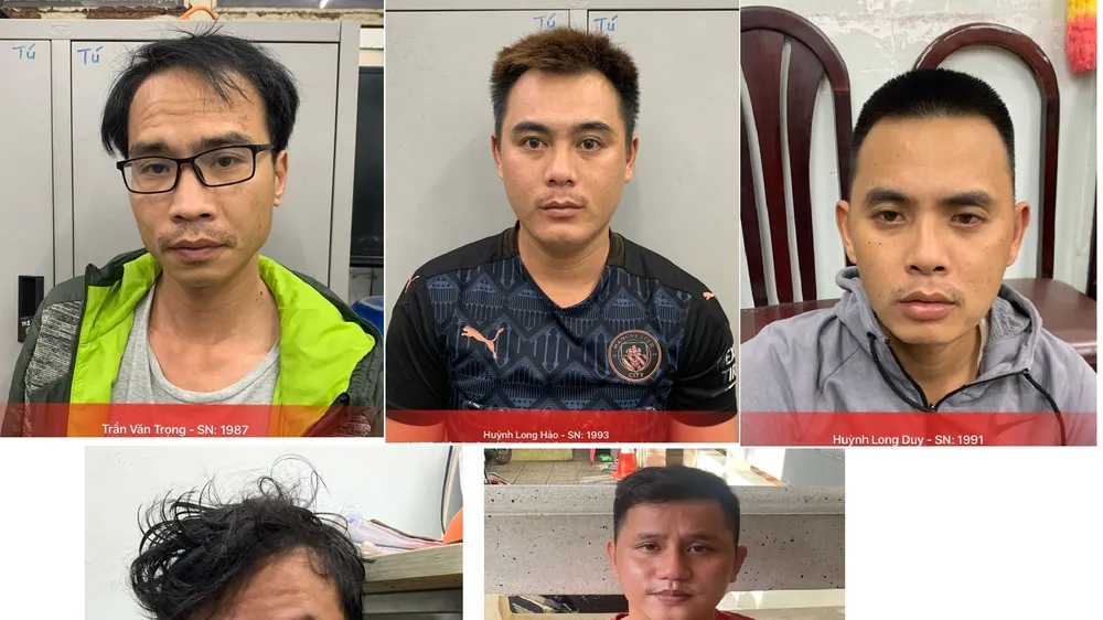 Nhóm đối tượng bị bắt 