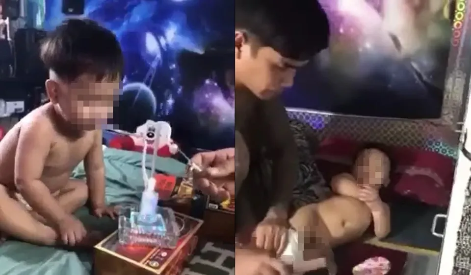 Hình ảnh vụ việc cắt từ clip 