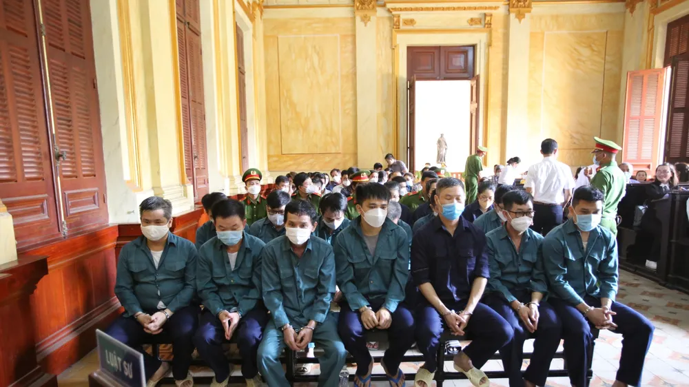 Các bị cáo tại tòa