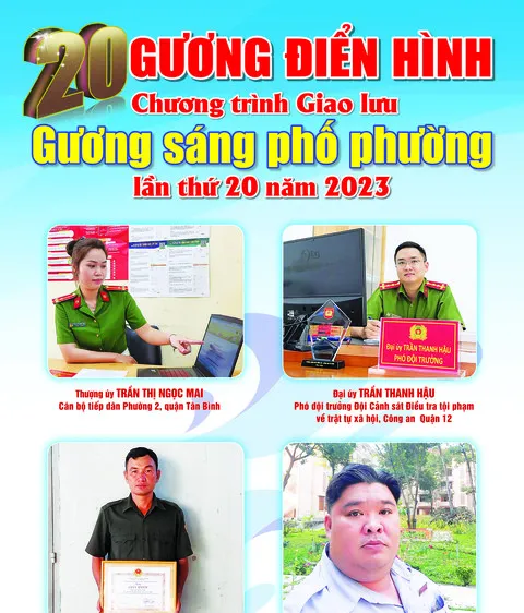 20 tấm gương điển hình tiên tiến, tiêu biểu trong lực lượng Công an và quần chúng nhân dân tại TPHCM