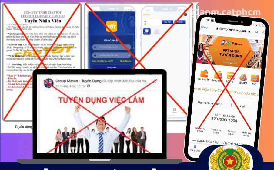 Công an TPHCM cảnh báo tội giả doanh nghiệp, tập đoàn lừa đảo người xin việc.