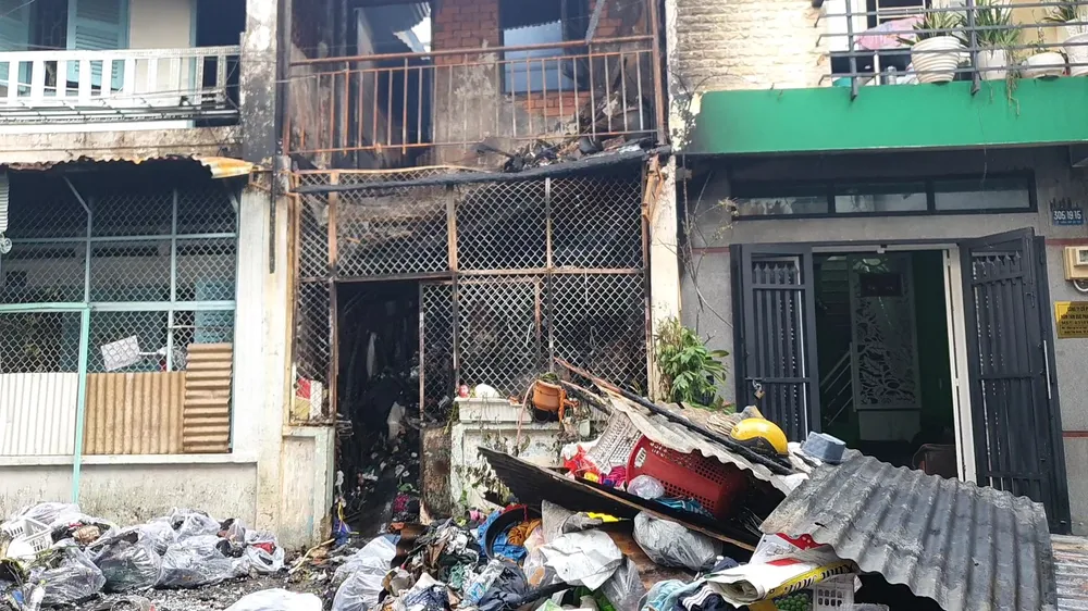 Căn nhà xảy ra vụ cháy 