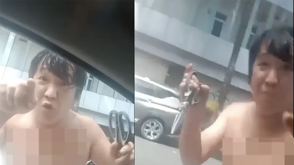 Người đàn ông cầm kéo tấn công tài xế xe ô tô ở trung tâm TPHCM