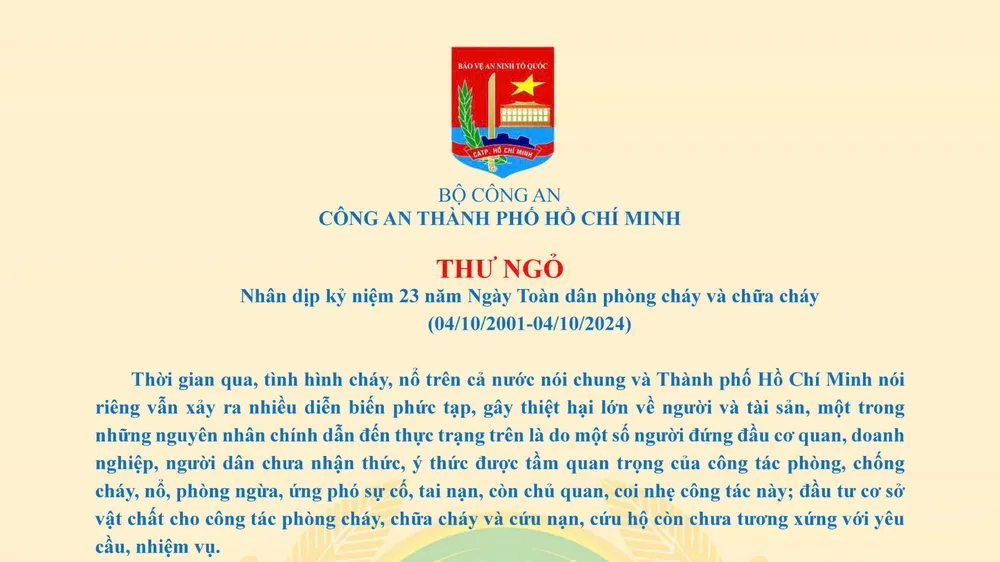 Phát triển mạnh phong trào Toàn dân phòng cháy và chữa cháy trên địa bàn TPHCM