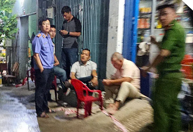 Công an có mặt ở hiện trường 