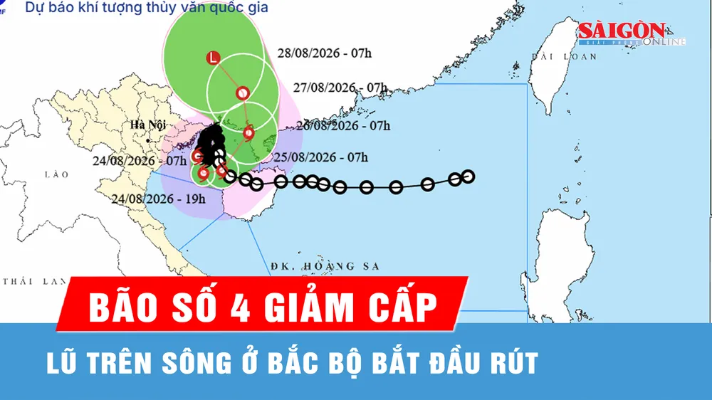 Bão số 4 hướng ra phía Đông, Nam bộ giảm mưa